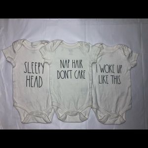 Rae Dunn baby bodysuits lot of 3